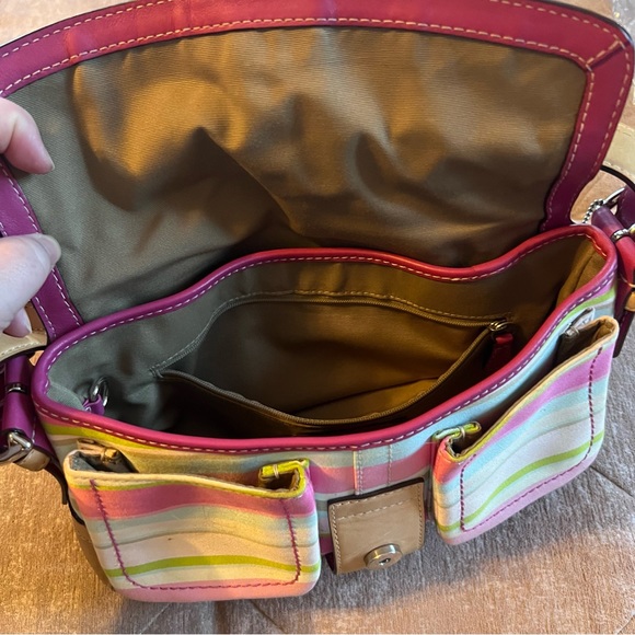 Coach Soho Striped Purse and Matching Wristlet - Picture 7 of 12